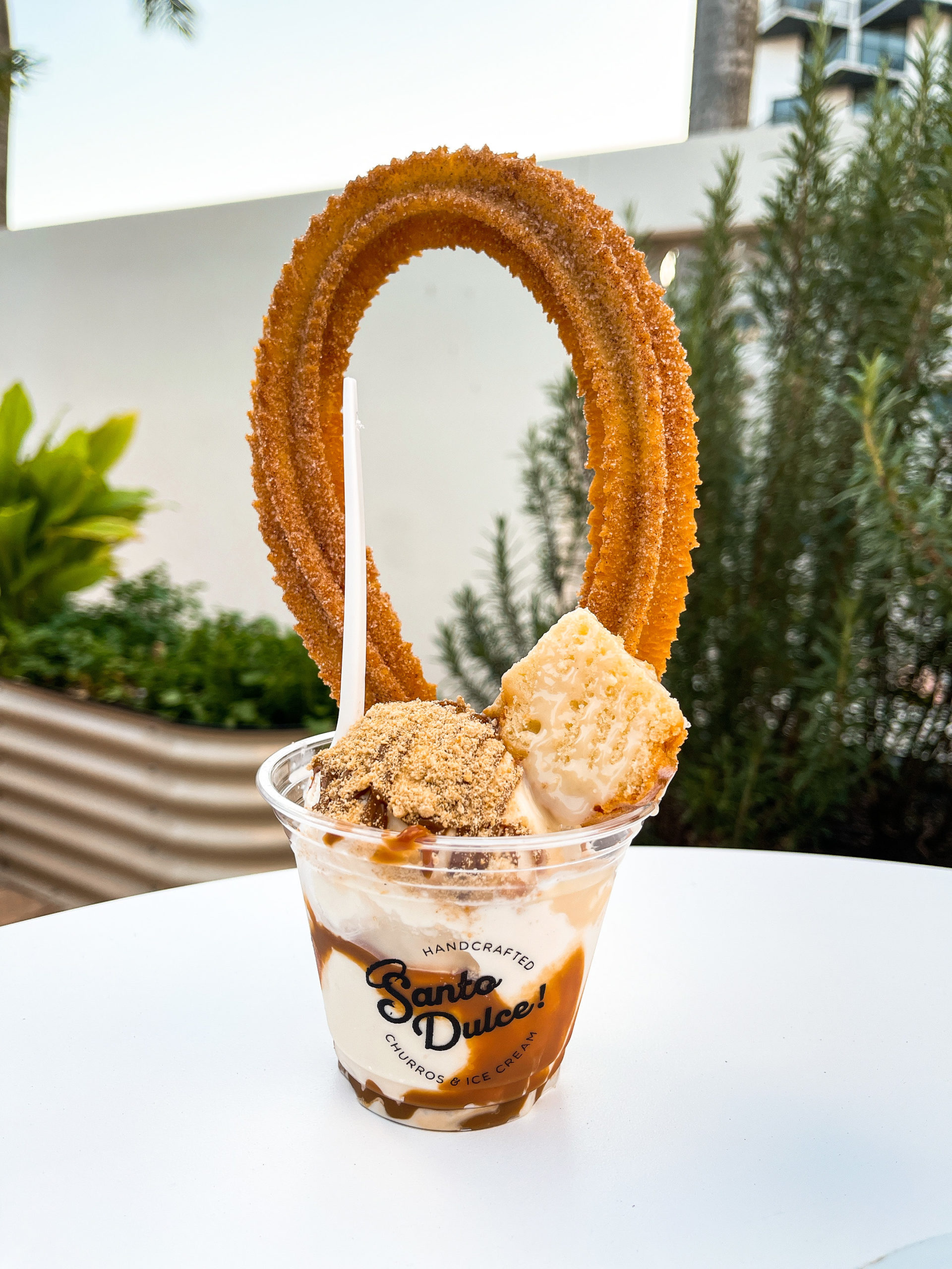 Churro Ice Cream Halo Sundae