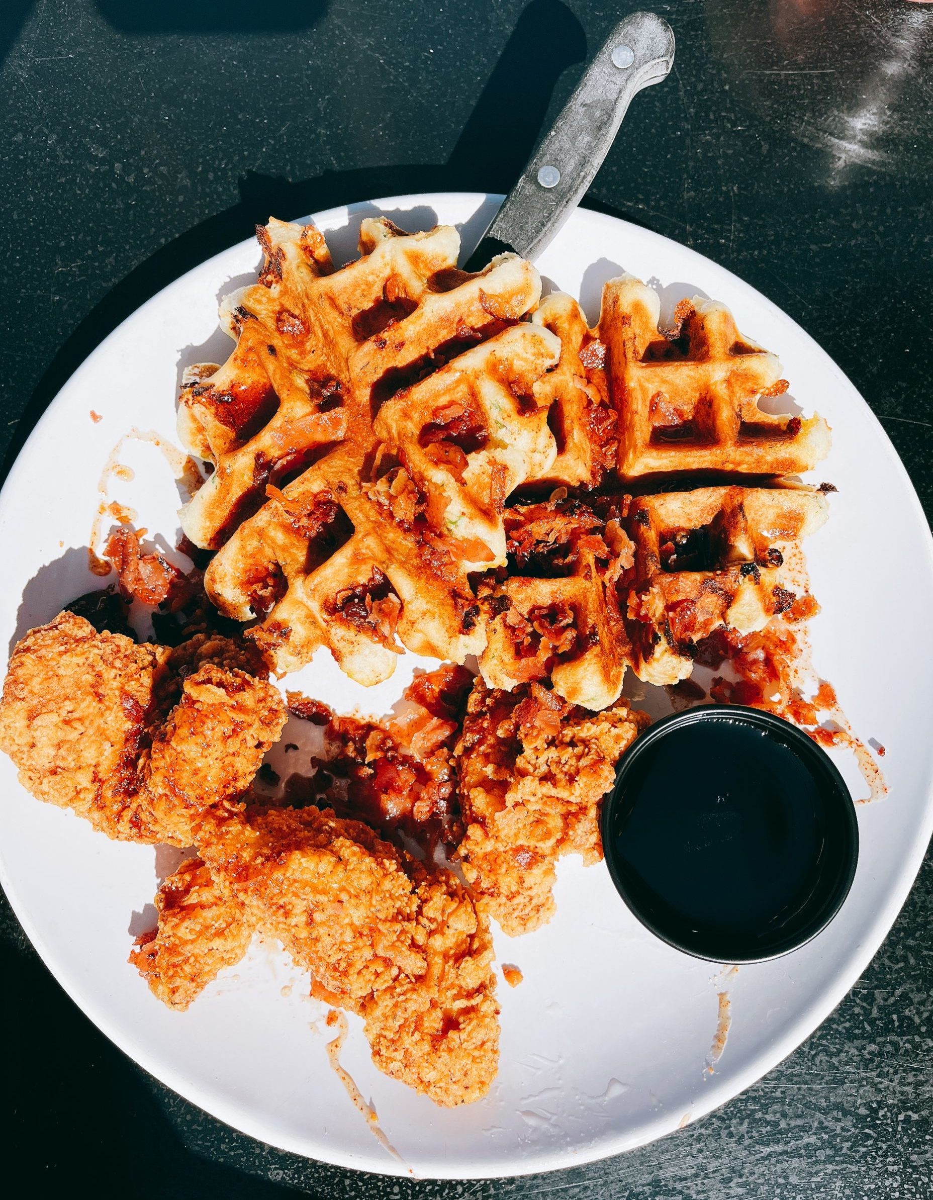 Chicken and waffles